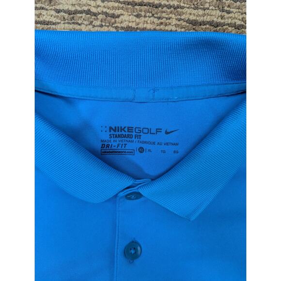 Nike Golf Dri-FIT Polo Shirt Light Blue XL Caledon Woods Club Standard Fit - Picture 3 of 8